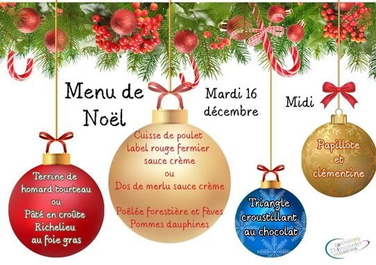 Menu de Noël 2025